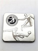1998 Sterling Silver Soccer Coin