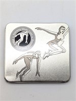 1998 Sterling Silver Skating Coin