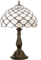 Tiffany Lamp Cream Stained Glass Crystal Pearl Bea
