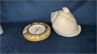 Shell cookie Jar and Seashell clock