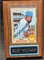 Billy Williams Card on Plaque