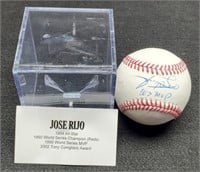 Jose Rijo Autographed Baseball