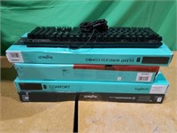 LOT OF 5: 4 DIFFERENT LOGITECH KEYBOARD AND MOUSE