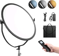 NEEWER Round Panel Video Light with 2.4G & DMX Con