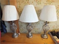 TABLE LAMPS - 3 MATCHING