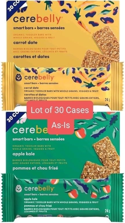 Past BB- Lot of 30 Cases - Various Flavours Cerebe