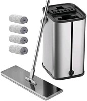 Handles Mop and Stainless Steel Buckets Kit, Spin