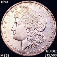 1893 Morgan Silver Dollar CHOICE BU
