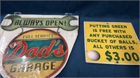 Mechanic And Golf Sign