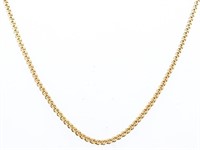 ITALY 14kt Yellow Gold Flat Link Chain 19"