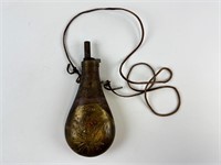 Vintage Reproduction Brass Powder Flask