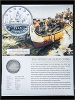 Canada Voyageur Silver Dollar Coin -1959 w/ 8 x 10