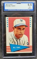 1961 Bill Terry Graded Card