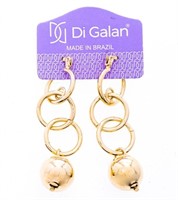DG Brazil 18kt Gold Overlay Drop Earrings