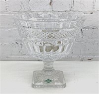 Large 10"x10” Shannon Crystal Brandon footed bowl