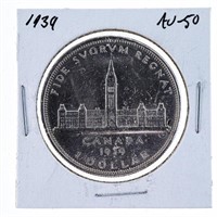Canada, 1939 King George Silver Dollar - AU-50
