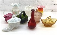 9 Pieces of Assorted Art Glass