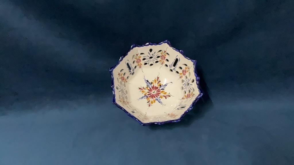 Hand Painted Fruit Bowl from Portugal