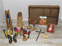 RELIGIOUS ITEMS, BUTTERFLIES AND MORE