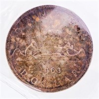 Canada 1963 Silver Dollar MS 63 ICCS