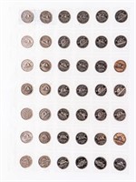 Collection 42 x Canada Five Cent Coins