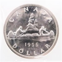 Canada 1956 Silver Dollar ICCS PL65