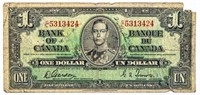 Bank of Canada 1937 One Dollar (INK)