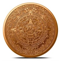 1oz Aztec Calendar Copper Round