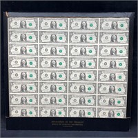Uncut 1981 Full Sheet Of $1 Bills (Richmond)