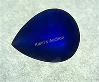 royal blue sapphire 2.95 carat pear shape gemstone