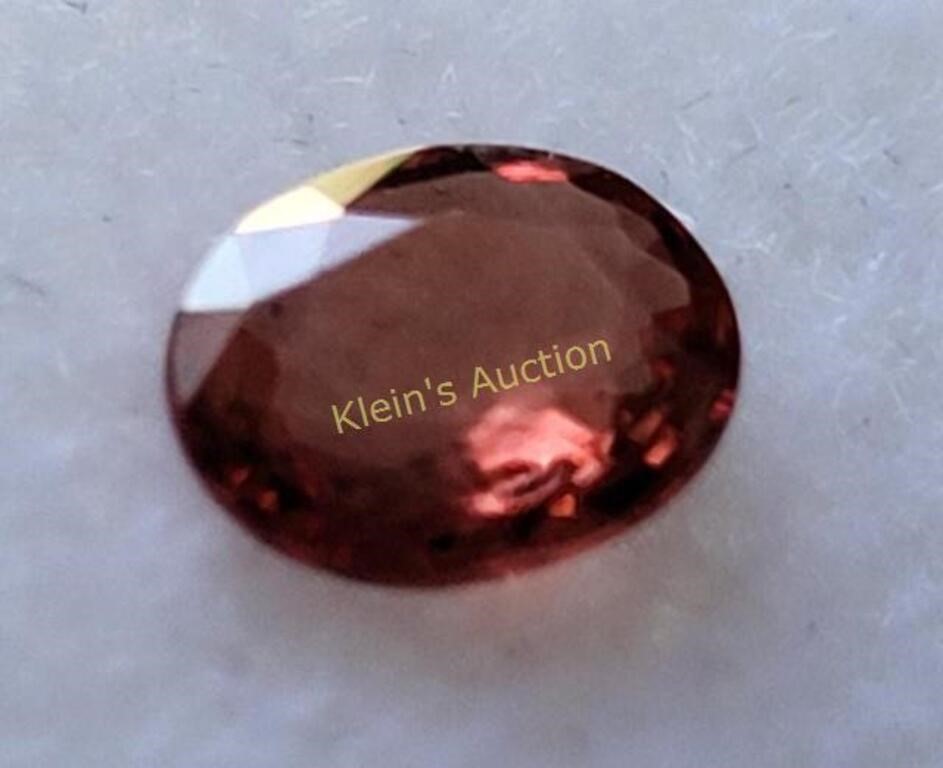 natural fire red pink songea sapphire oval gem