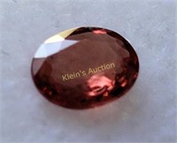 natural fire red pink songea sapphire oval gem