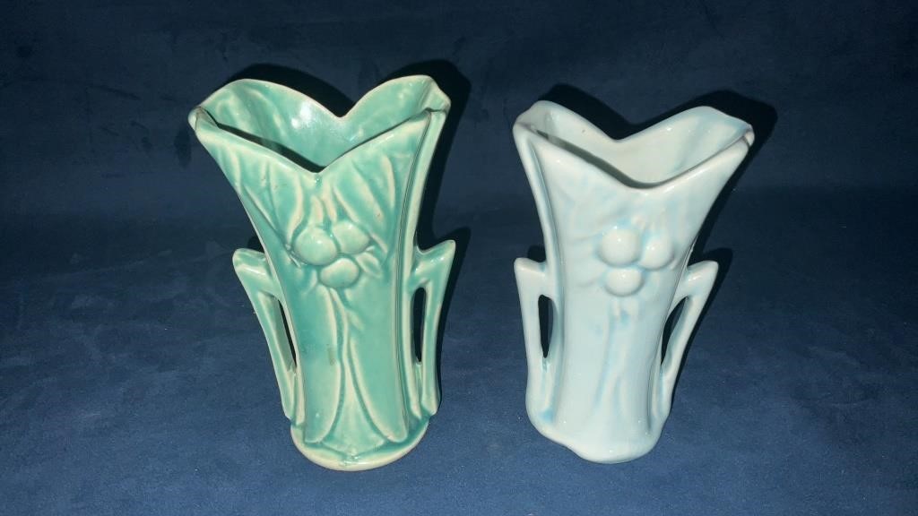 Two McCoy Flower Vases