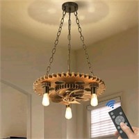 LOKUNM Industrial Ceiling Fans with Lights and Rem