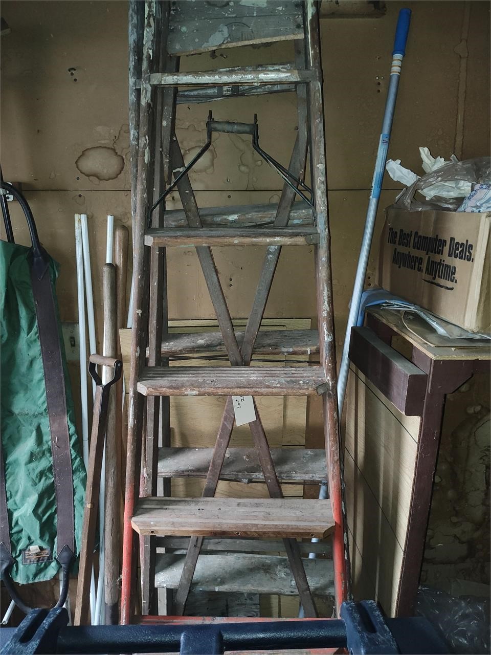 Ladders,  Mix lot of Tools  boots.