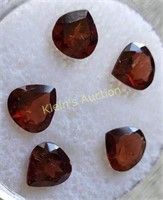 4.0 carat appx total lot of 5 garnet gemstones