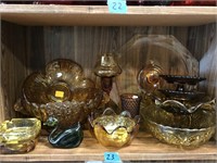 Various Amber Glassware
