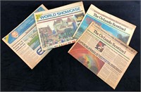 Lot Of 4 Vintage Orlando Sentinel Newspaper Epcot