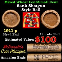 Lincoln Wheat Cent 1c Mixed Roll Orig Brandt McDon