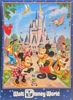 Walt Disney World Character Poster Mickey Goofy