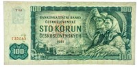 Bank of CESKOSLOVENSKE 1961 $100