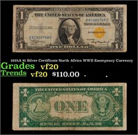 1935A $1 Silver Certificate North Africa WWII Emer