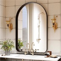 XRAMFY, Arched Wall Mirror with Hanging Mirror Lea