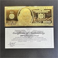 2009 - 1 oz Silver $100 Proof w/COA