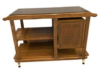 A Mid Century Style Bar Cart,Contents Not Included
