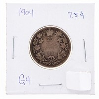 Canada 1904 Silver 25 Cents