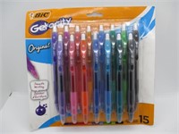 BiC Gel-ocity Assorted Colour Gel Pen 15-pack