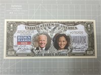 Vote Biden-Harris Novelty Banknote