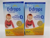 Lot of 2 Organic Baby Ddrops 400 IU - 90 drops