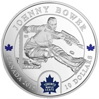 RCM 2015 Fine Pure Silver $10 Coin - Johnny Bower